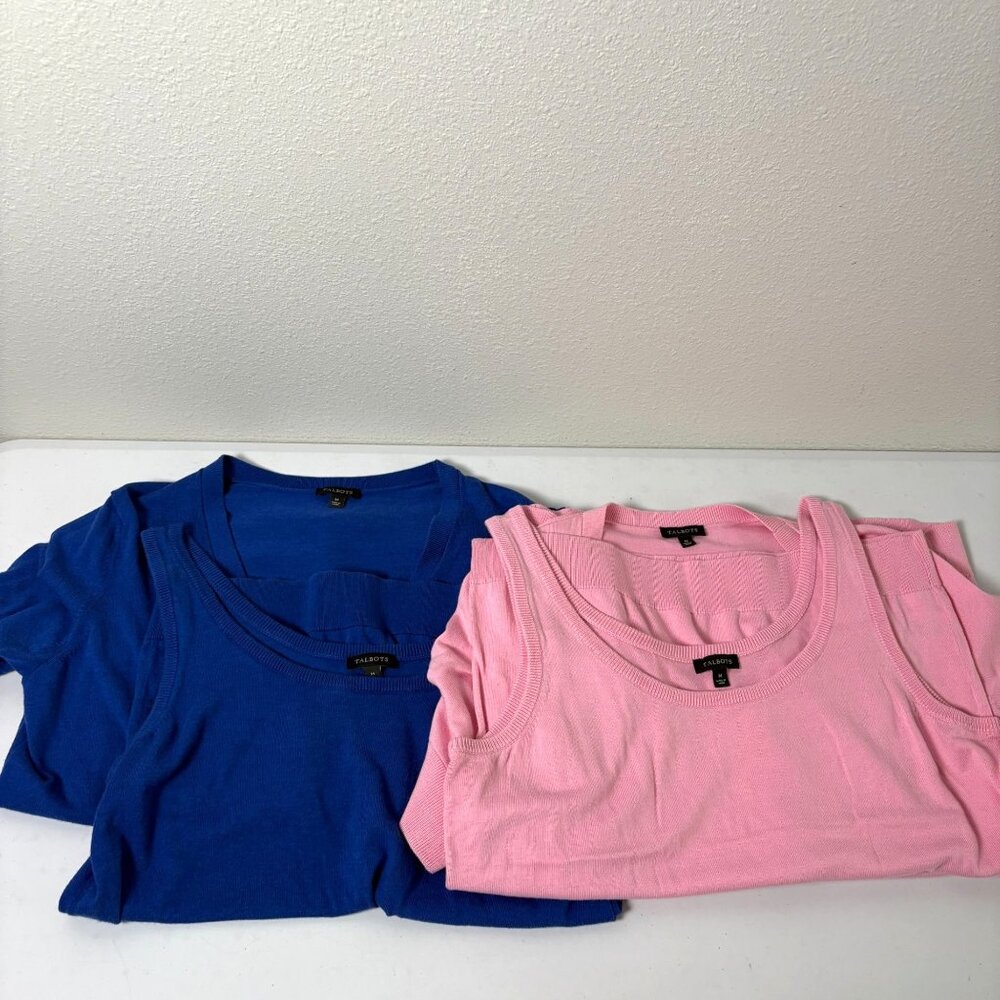 Classic Women's Tank Sweater - Pink & Blue